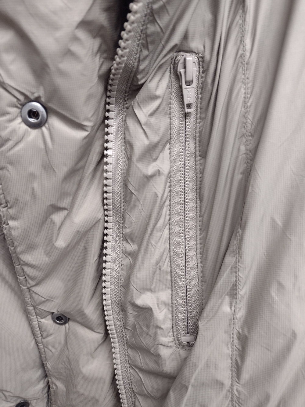 Oak & Fort Taupe Oversized Down Fill Puffer Studio 01 (XS) 700 Fill High Collar - Picture 15 of 15